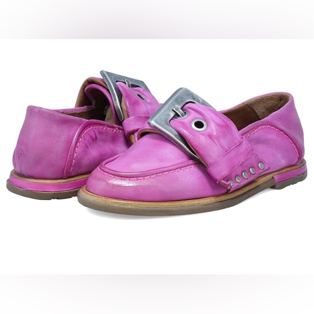 A.S.98 Thaine Loafer Flat Fuchsia Pink Leather Size 39 US 8.5-9 NEW - Picture 11 of 11